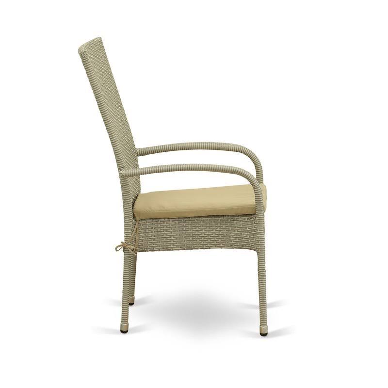 Wicker Patio Chair Natural Linen I224440
