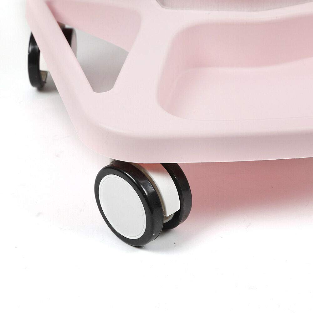Pink Metal + ABS Rolling Trolley Cart C93476