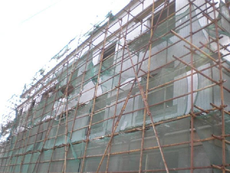 Fire Retardant Vertical Debris Safety Netting, Black S958