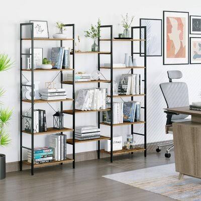 5-Tier Triple Wide Bookcase N100
