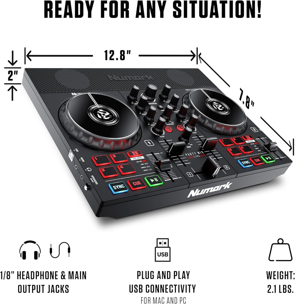 DJ Controller with Built in Speakers and DJ Mixer E981