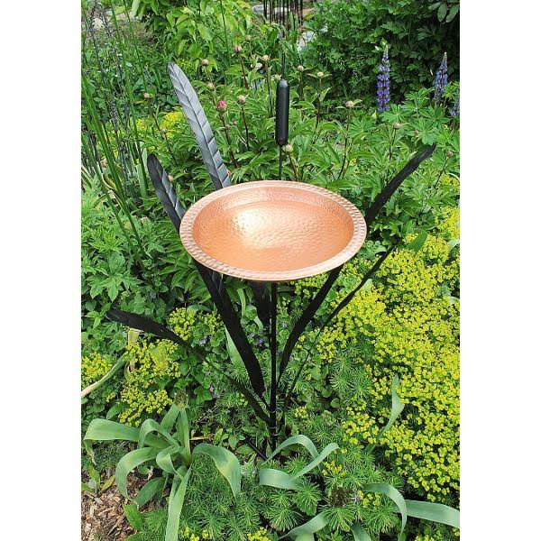 Double Cattail Birdbath G894