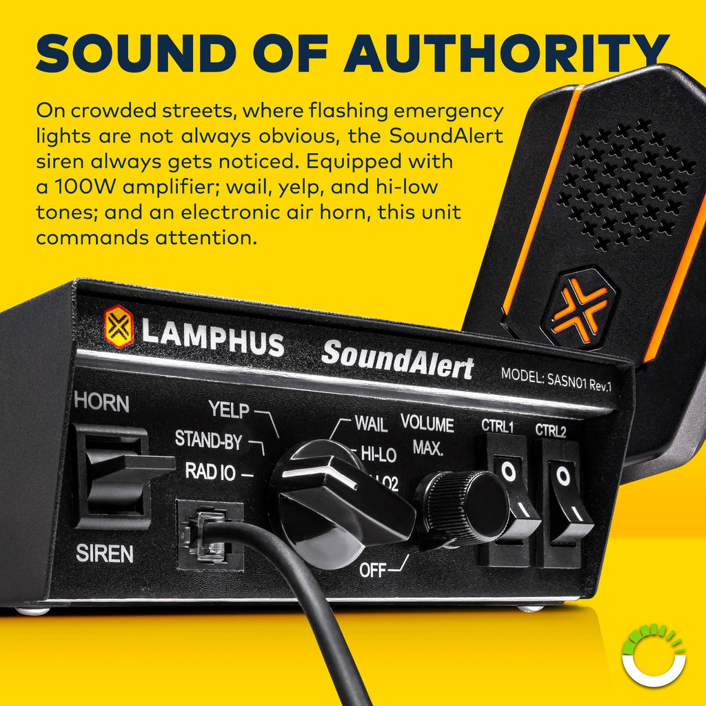 100W Emergency Police Siren Speaker 120-130dB PA System E5444