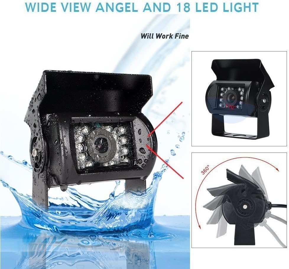 Backup Camera 7 Monitor IP 68 Waterproof B917001