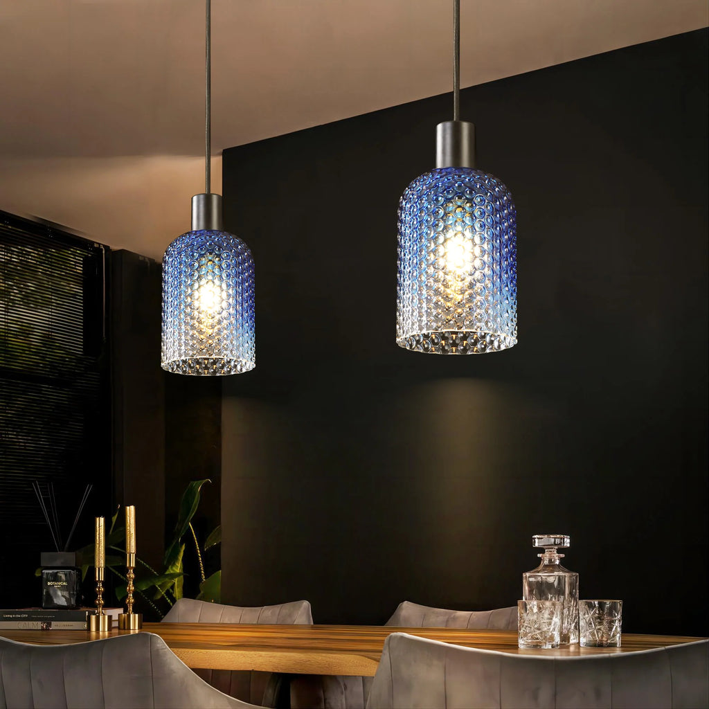 1-Light Dimmable Clear Glass Vintage Pendant G2924