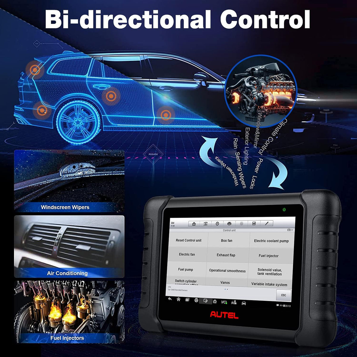 Autel Scanner MaxiPRO MP808BT PRO, OBD2 Bi-Directional Control Scan Tool with Bonus Adaptor Kit, Full Diagnostics, 31+ Services R831