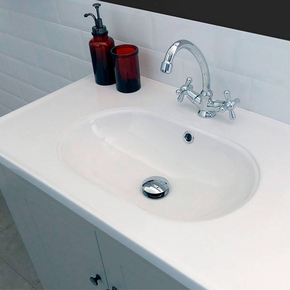 32x22 Grey Bathroom Vanity Cabinet Set with Ceramic Counter Top S21726