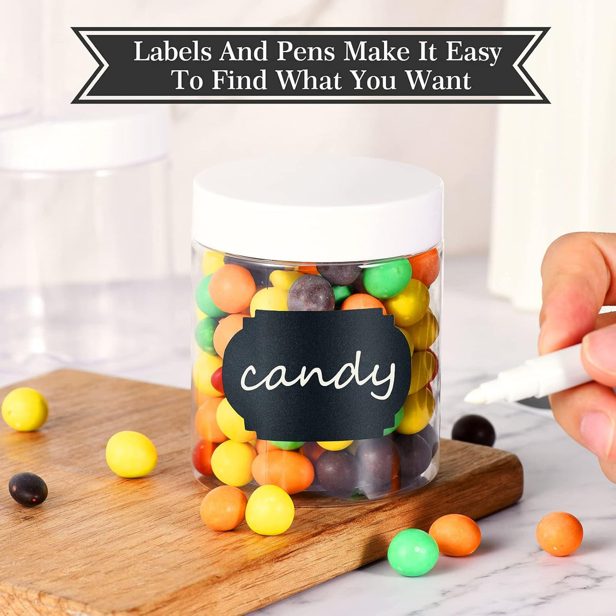 8 oz Plastic Jars with Lids, Pack of 30 I719