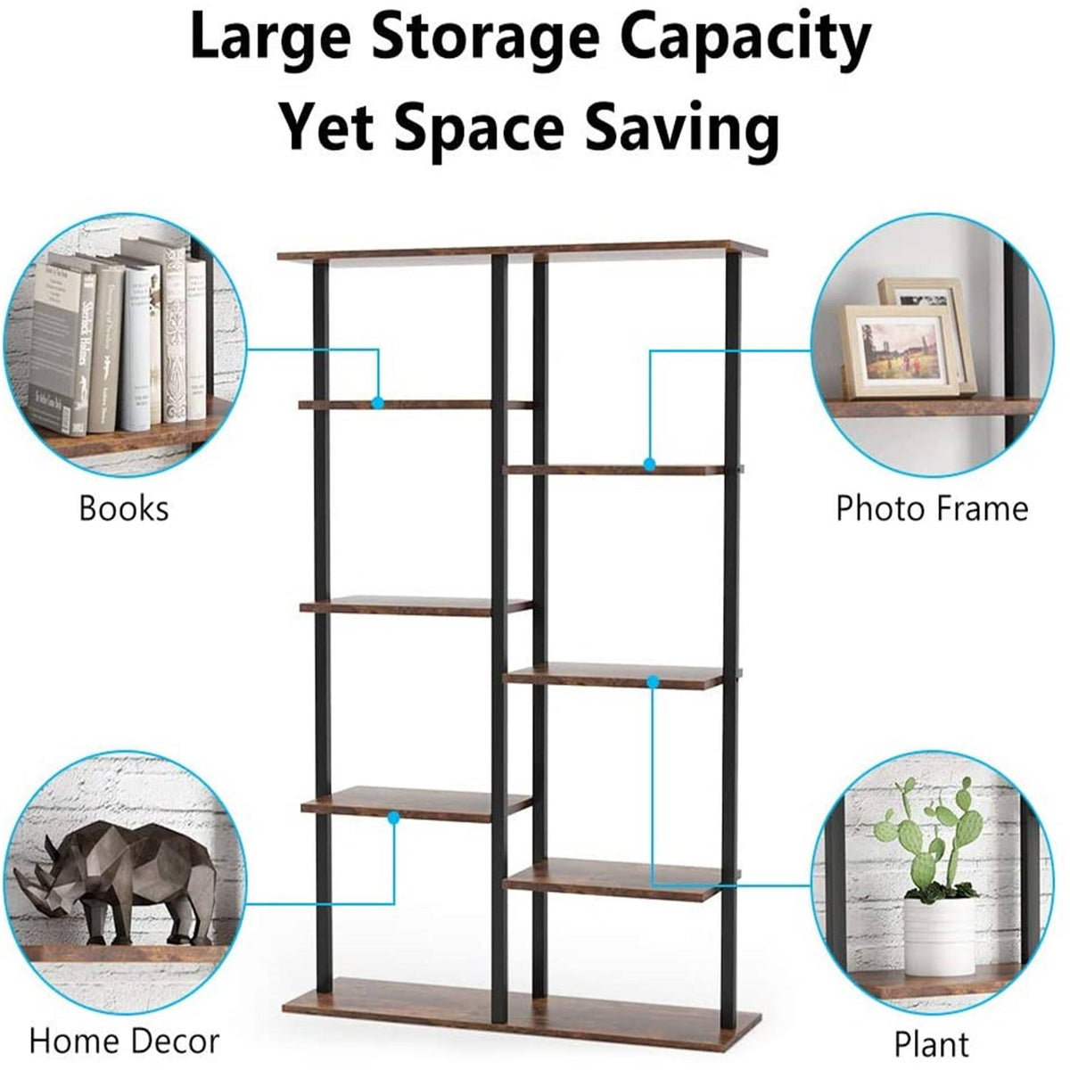 White 5-Tier Bookshelf K95044