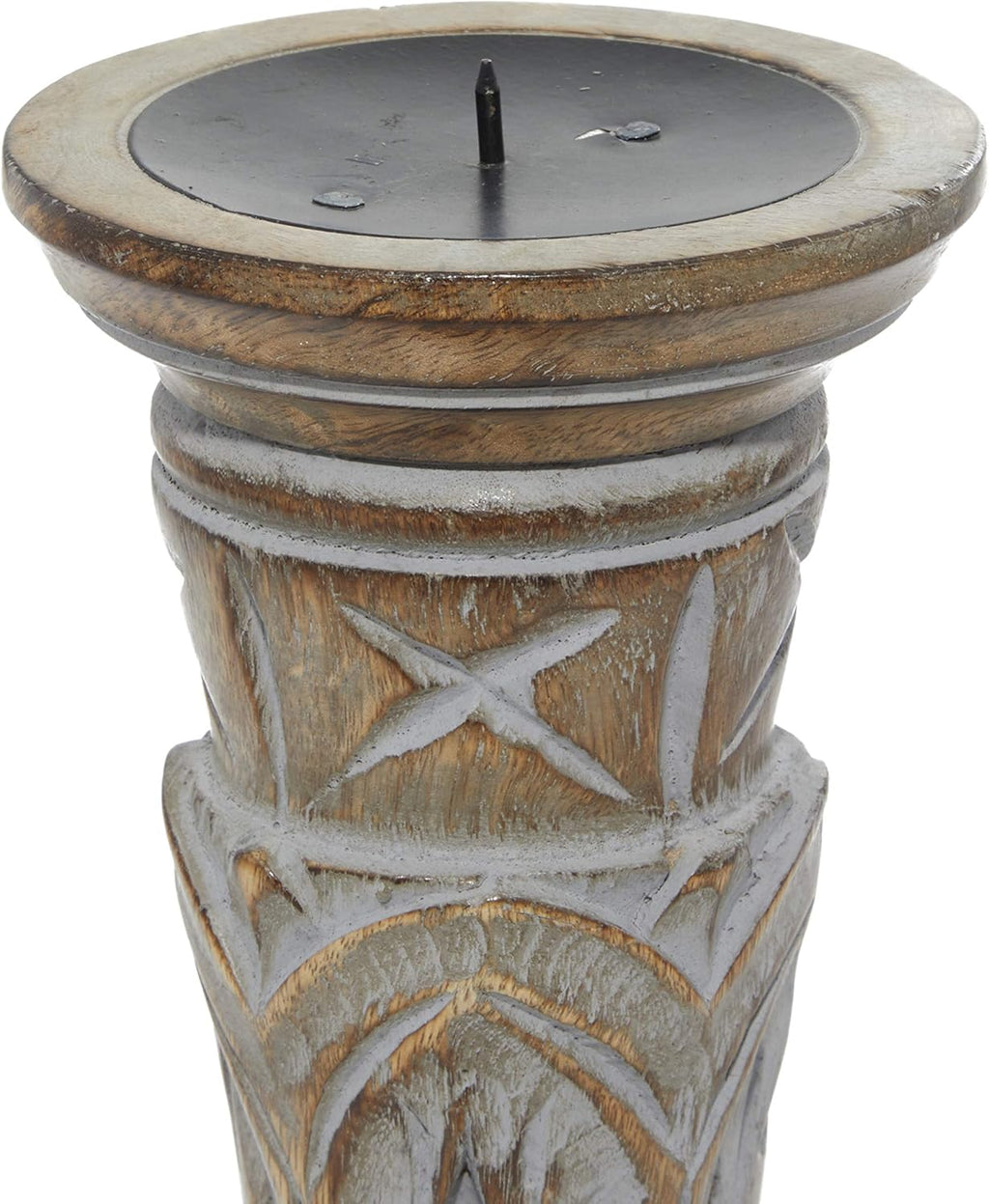 Set of 3 Wooden Candle Holder X884674
