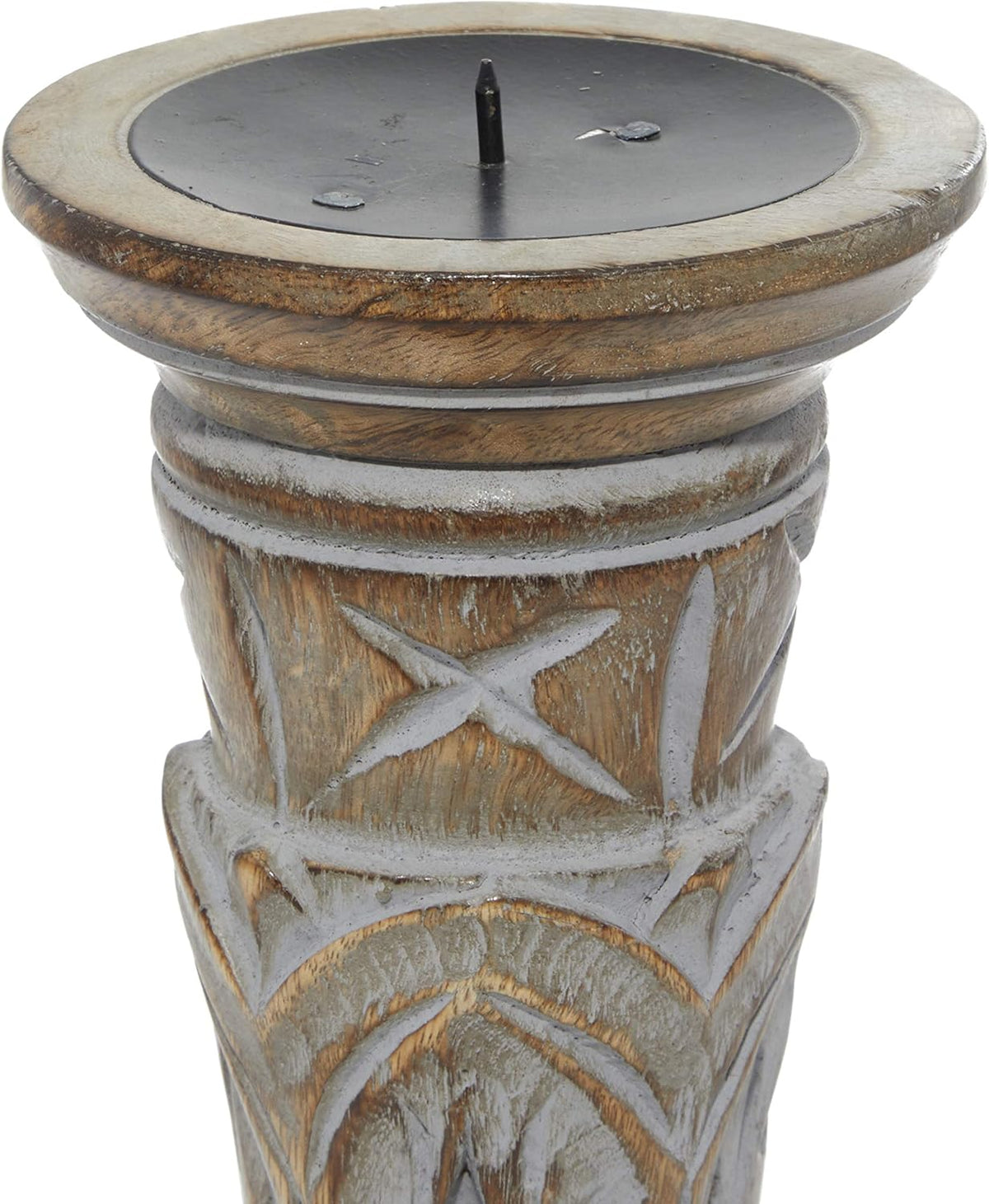 Set of 3 Wooden Candle Holder X884674