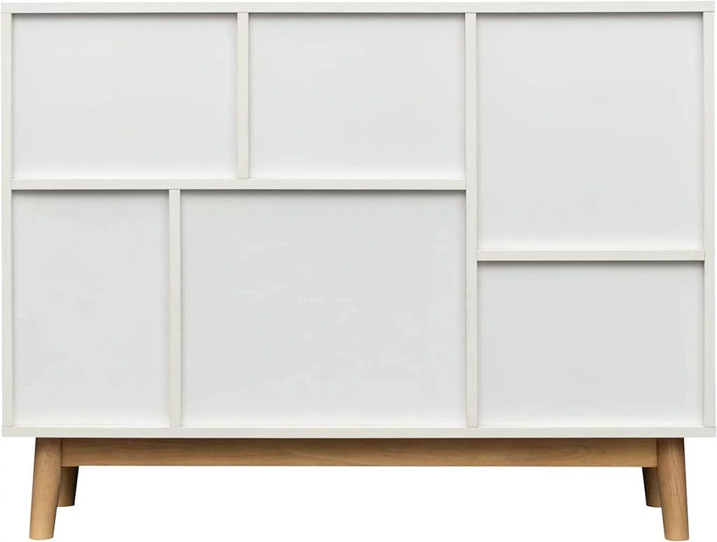 White and Oak Storage Cabinet with Door J92433