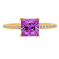 18k yellow gold simulated alexandrite ring size 3.75 L31642