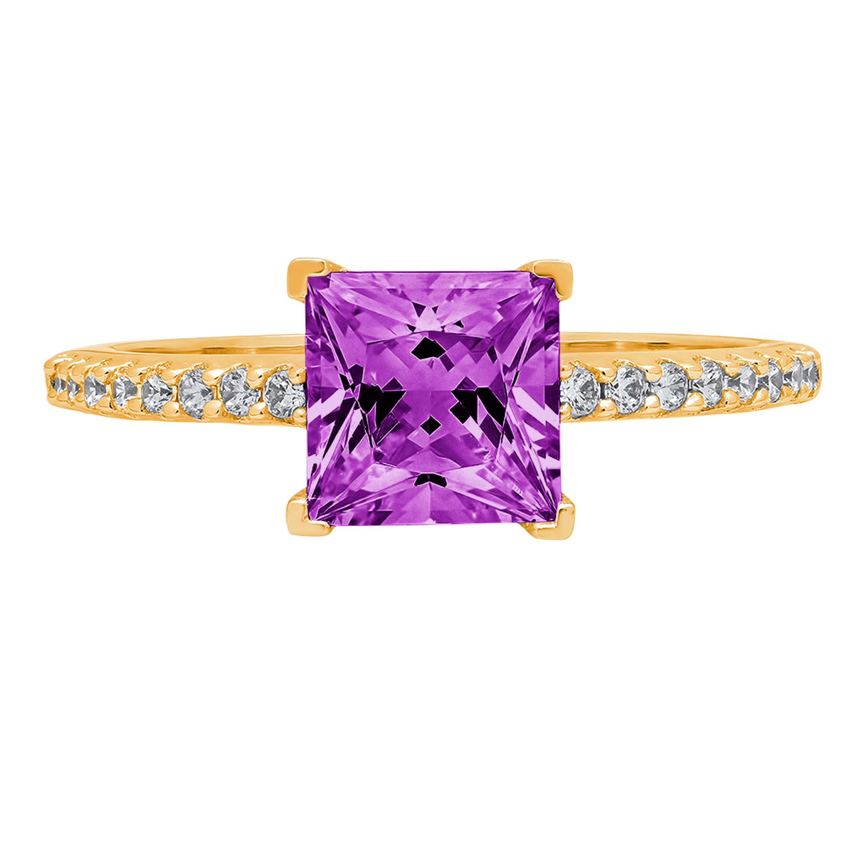 18k yellow gold simulated alexandrite ring size 3.75 L31642