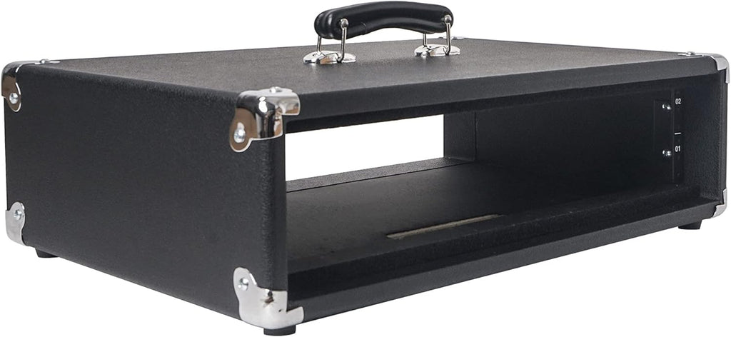 2U Amp Rack Case, 12.5 Depth, Black I146510
