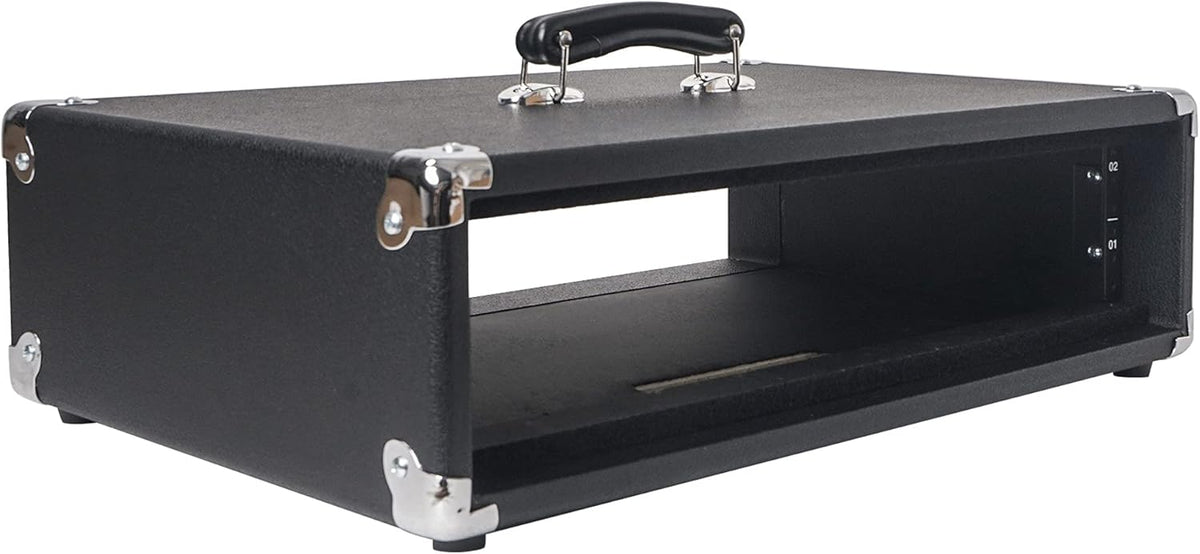2U Amp Rack Case, 12.5 Depth, Black I146510