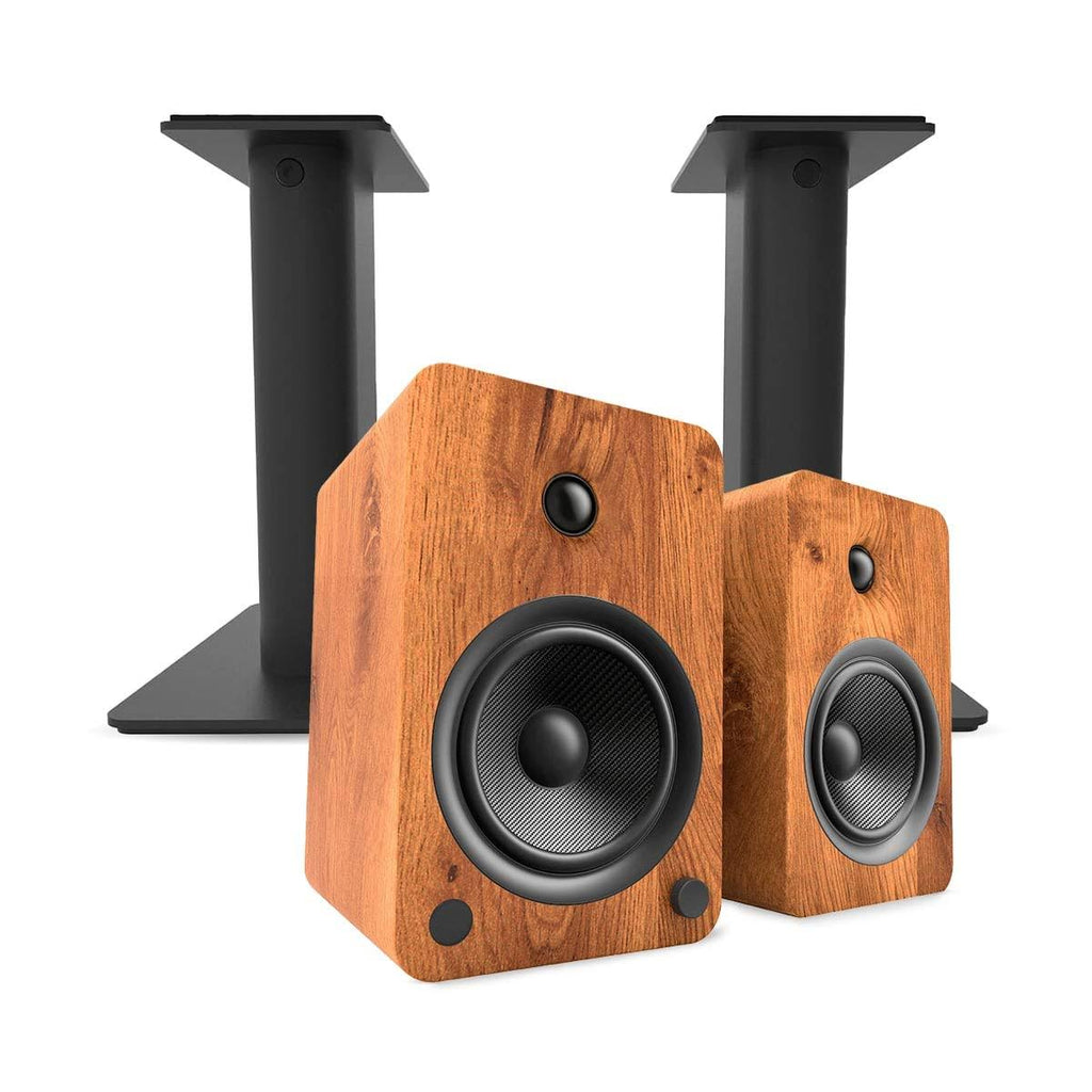 Powered Bookshelf Speakers with Bluetooth and Desktop Stands F7598