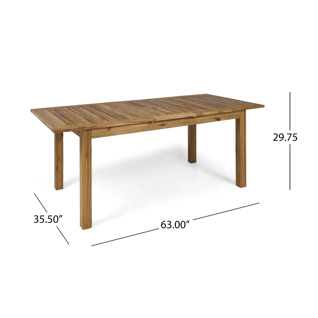 Acacia Wood Expandable Dining Table W370