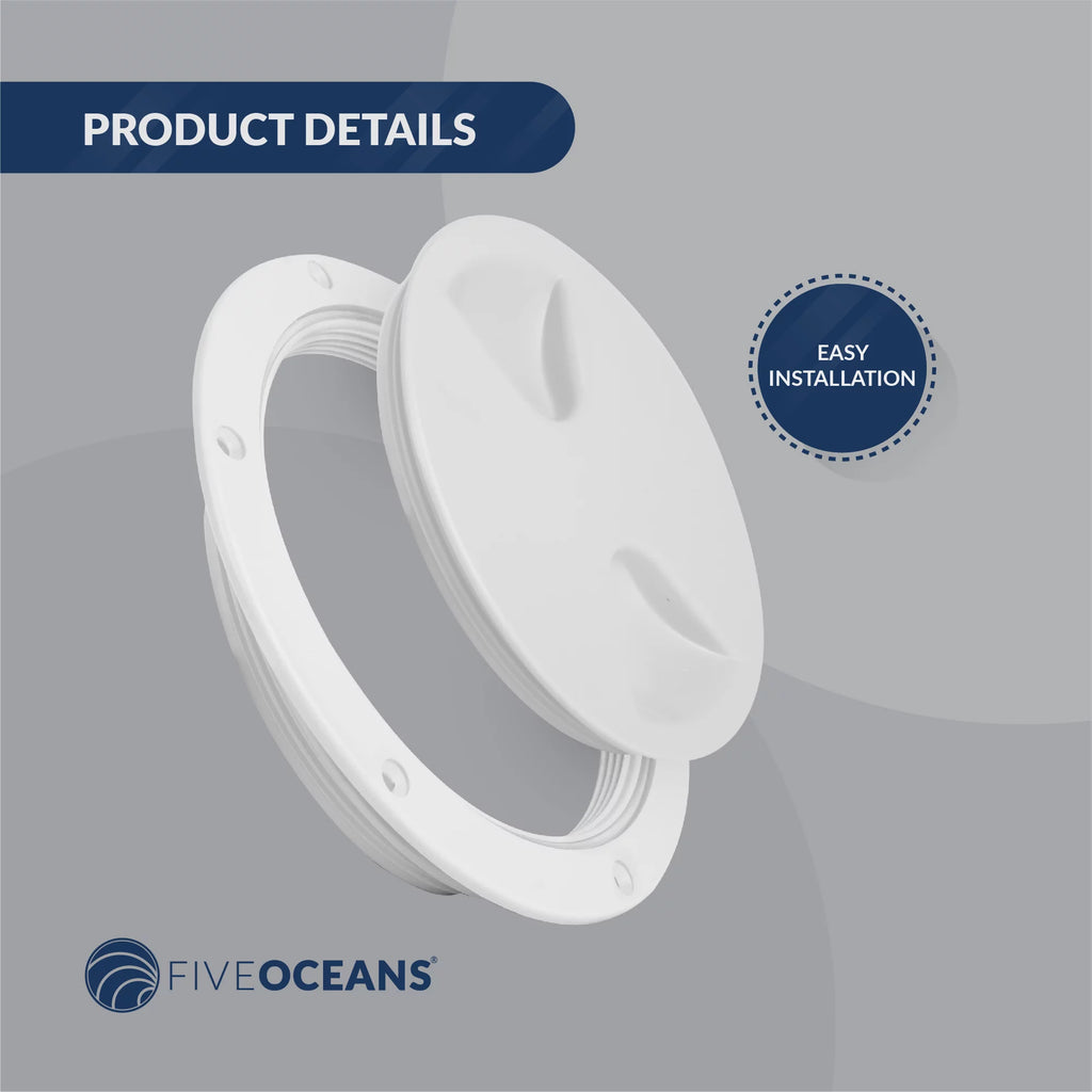 6" Round Marine Boat Hatch with Detachable Cover A391