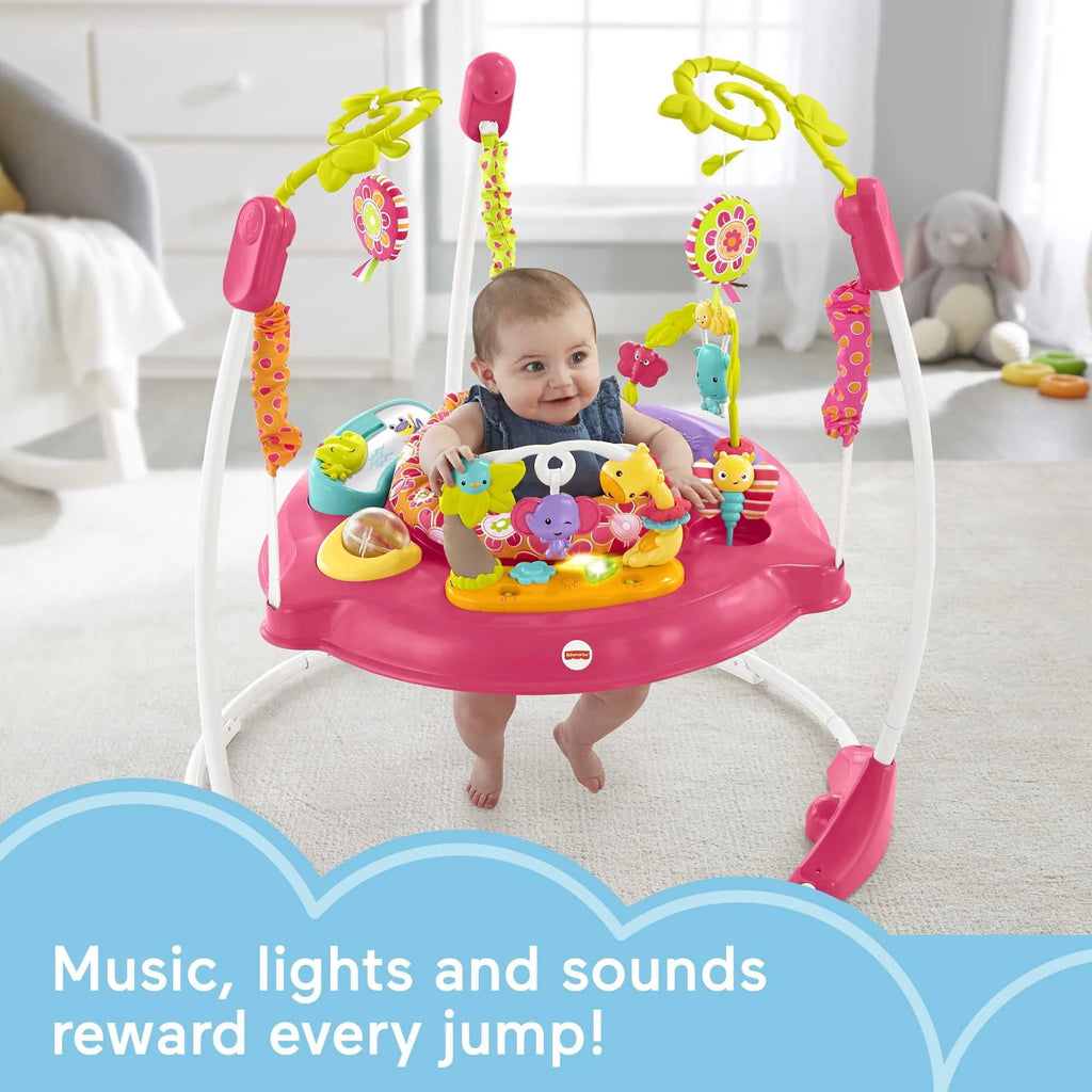 Pink Baby Bouncer Activity Center with Music and Lights X446