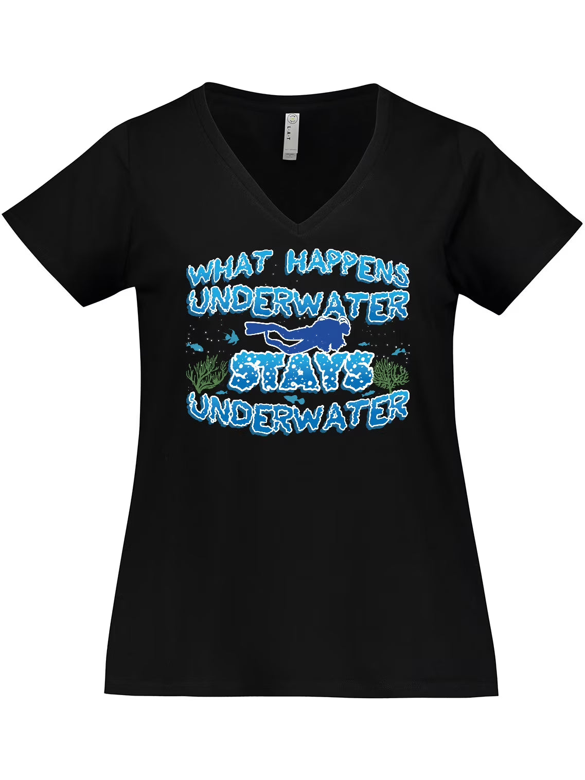 Women's Plus Size V-Neck T-Shirt Q65575