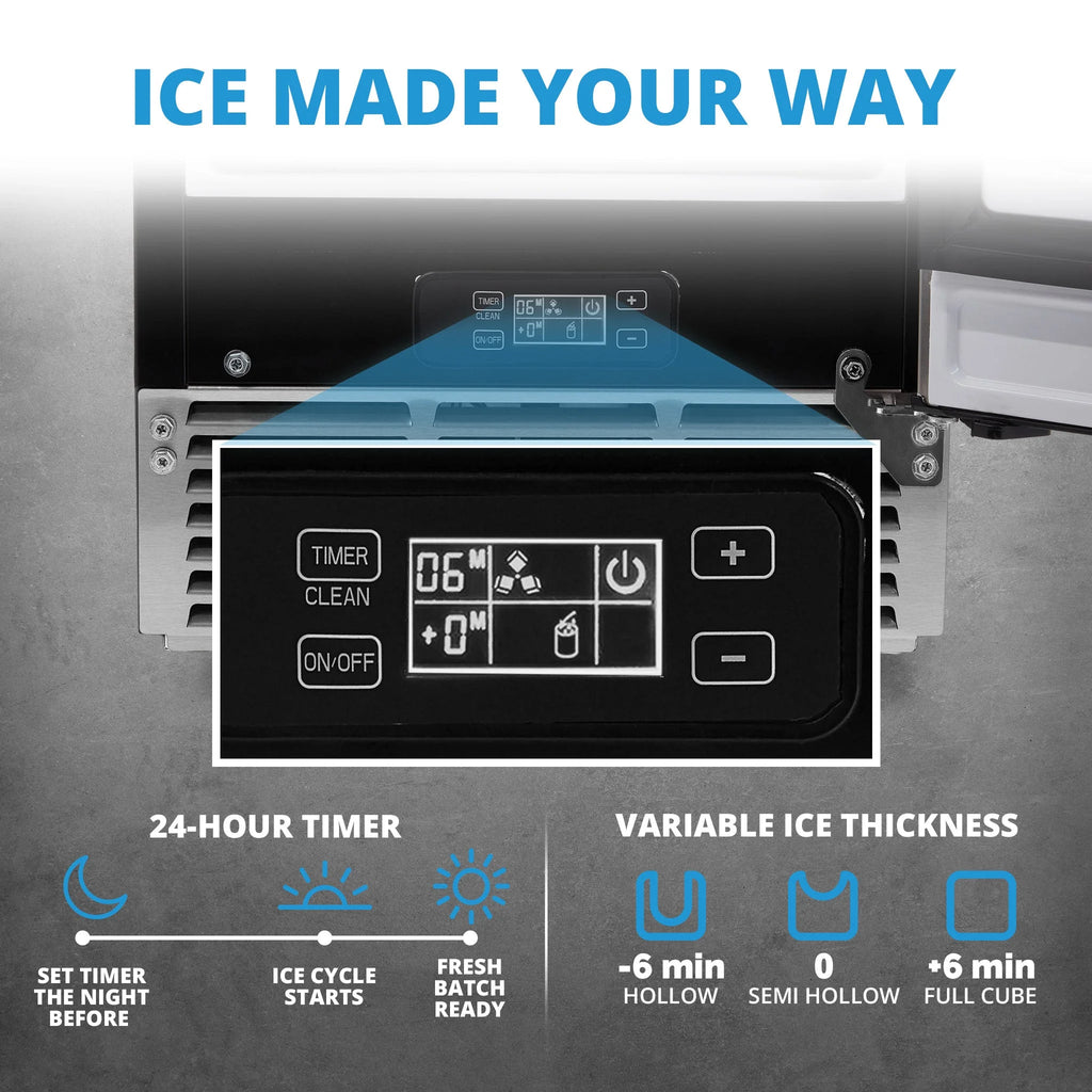 15" Undercounter 80 lbs Clear Ice Maker Machine L50880