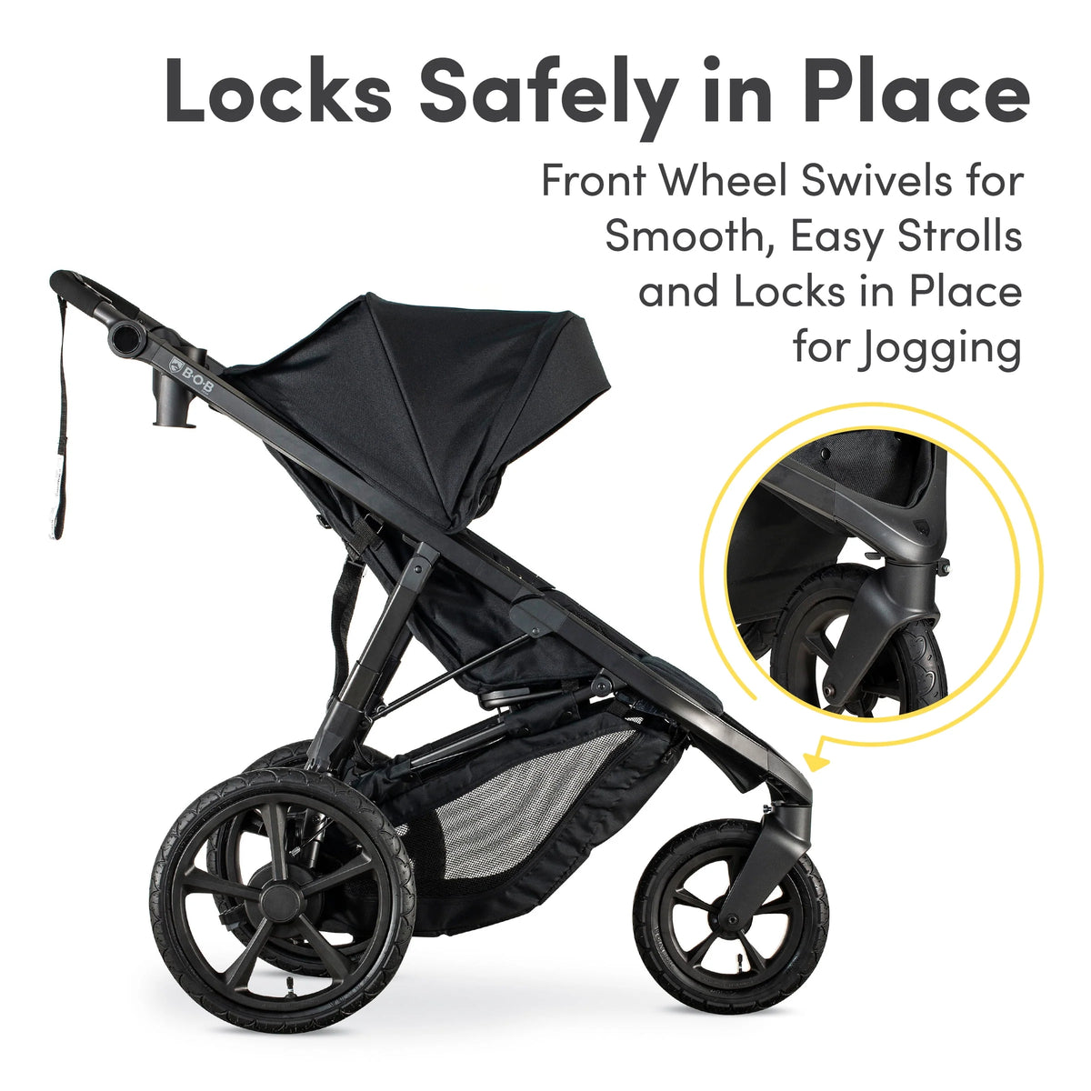 Jogging Stroller with Dual Suspension and Air-Filled Tires D545461