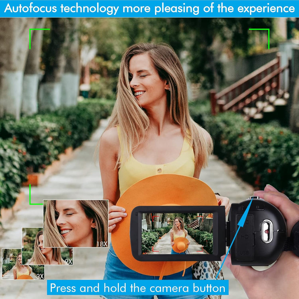 4K 60FPS Autofocus Digital Camera with WiFi, 32GB SD Card, 2 Batteries Z86888