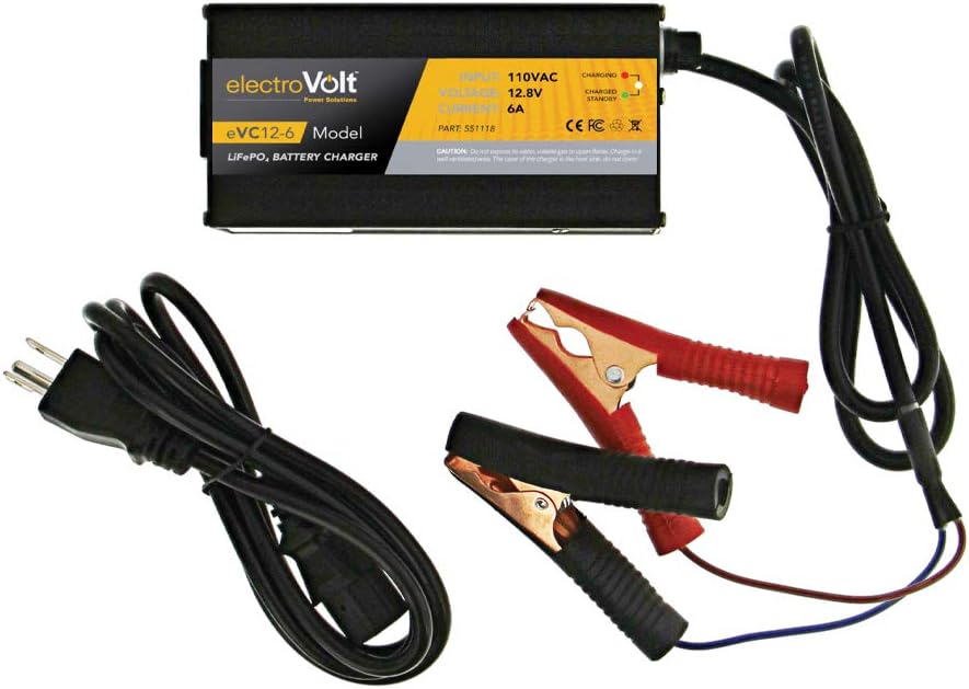 12.8V Li-ion LiFePO4 Battery Charger with Alligator Clips L351