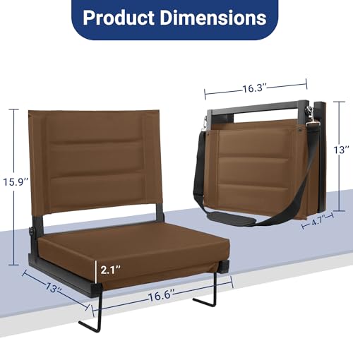 Portable Bleacher Seats with Back Support and Padded Cushion M448