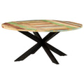 Round Solid Reclaimed Wood Dining Table V57976
