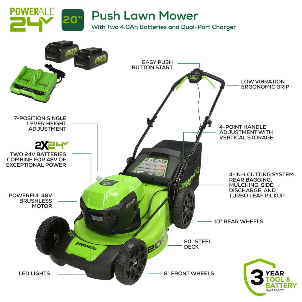 48V 20 Battery-Powered Lawn Mower M662