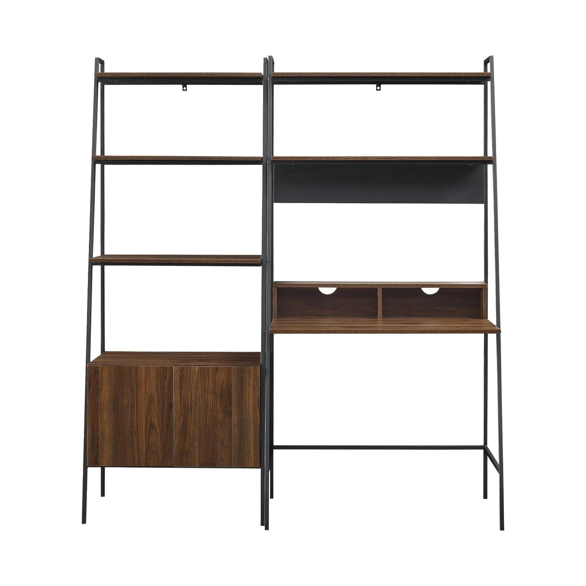 Mocha 2-Piece Desk and Storage Set X505