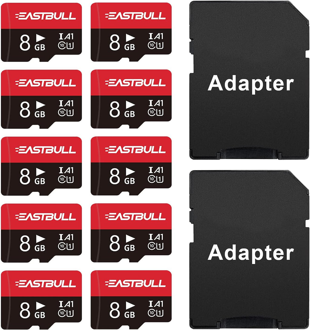 8GB 10-Pack Micro SD Cards UHS-I U1 Class 10 Q659067