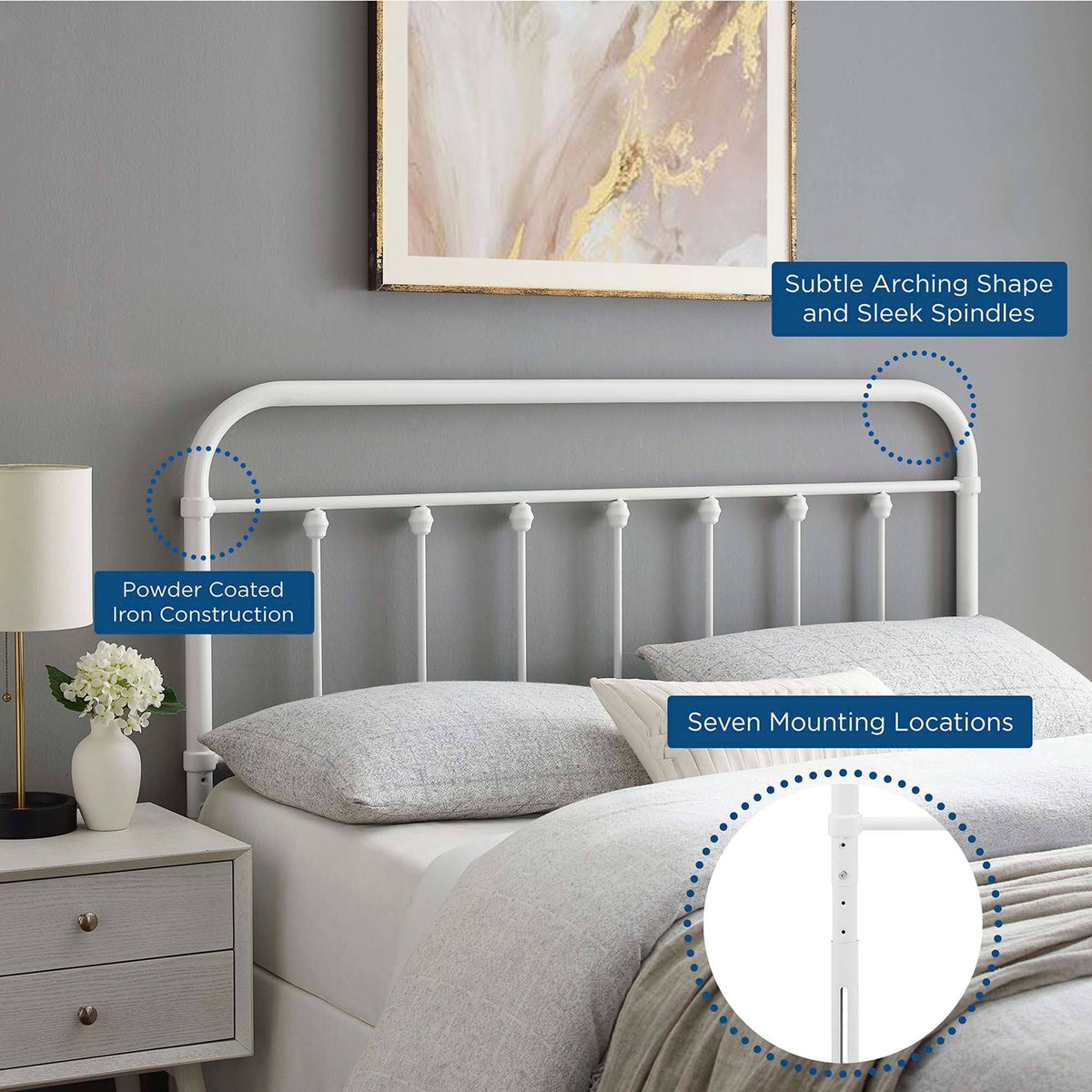 Queen Metal Headboard P6645