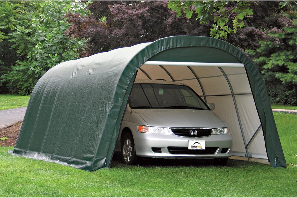 Green 12'x20'x8' Round Style Shelter Y41058