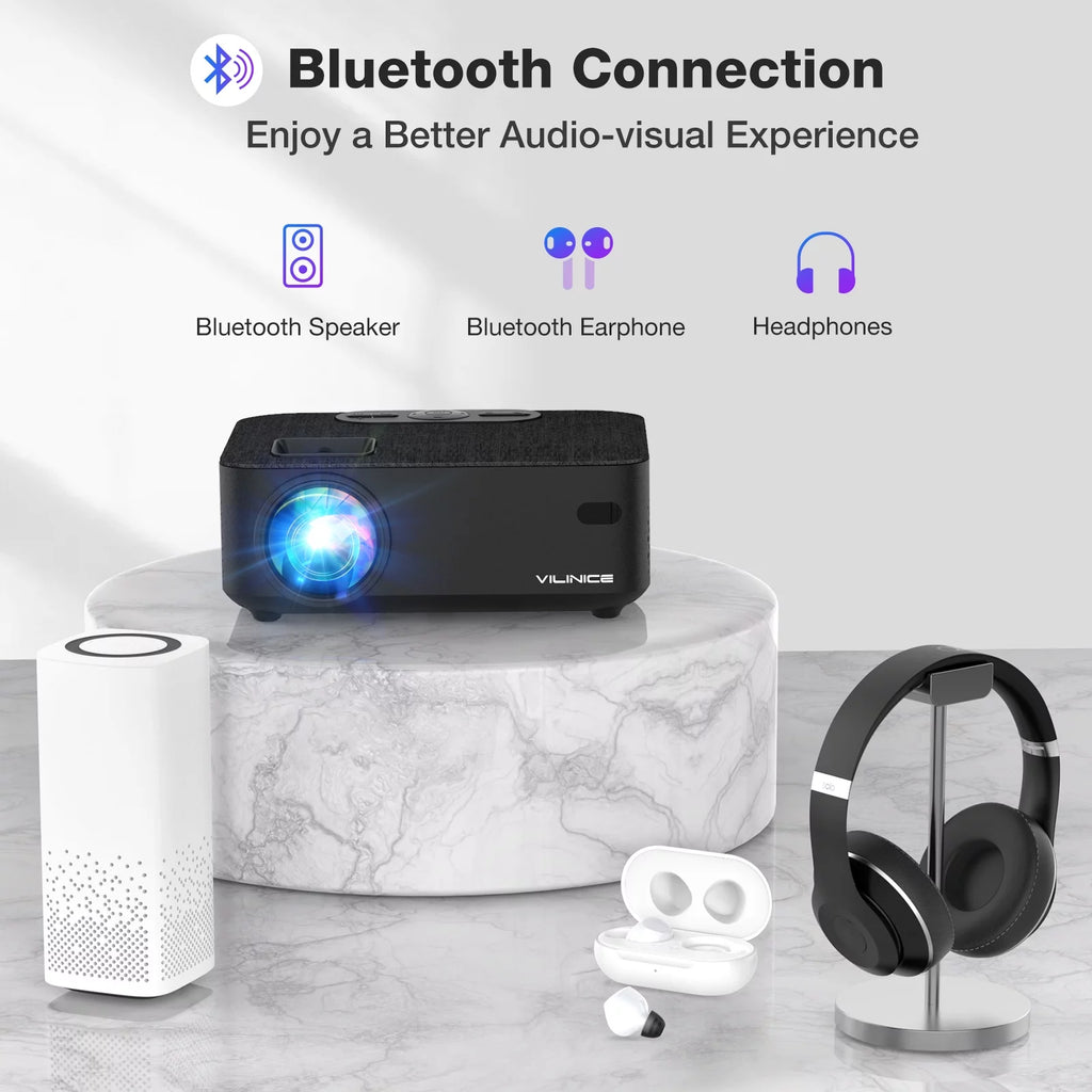 Mini WiFi Projector HD 1080P 240 LCD Display with Bluetooth S57760