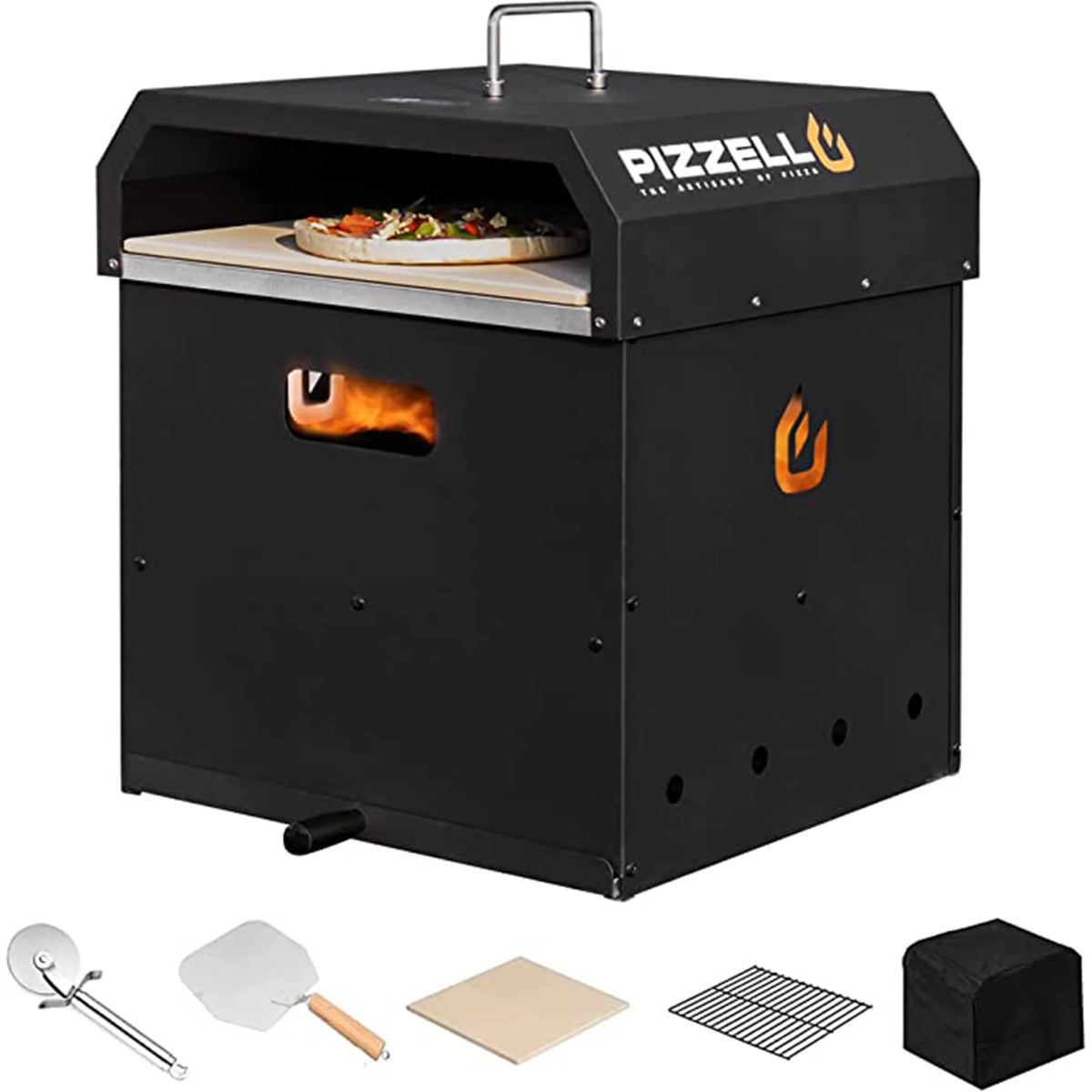 Black 16 inch Wood Fired Pizza Oven L162561