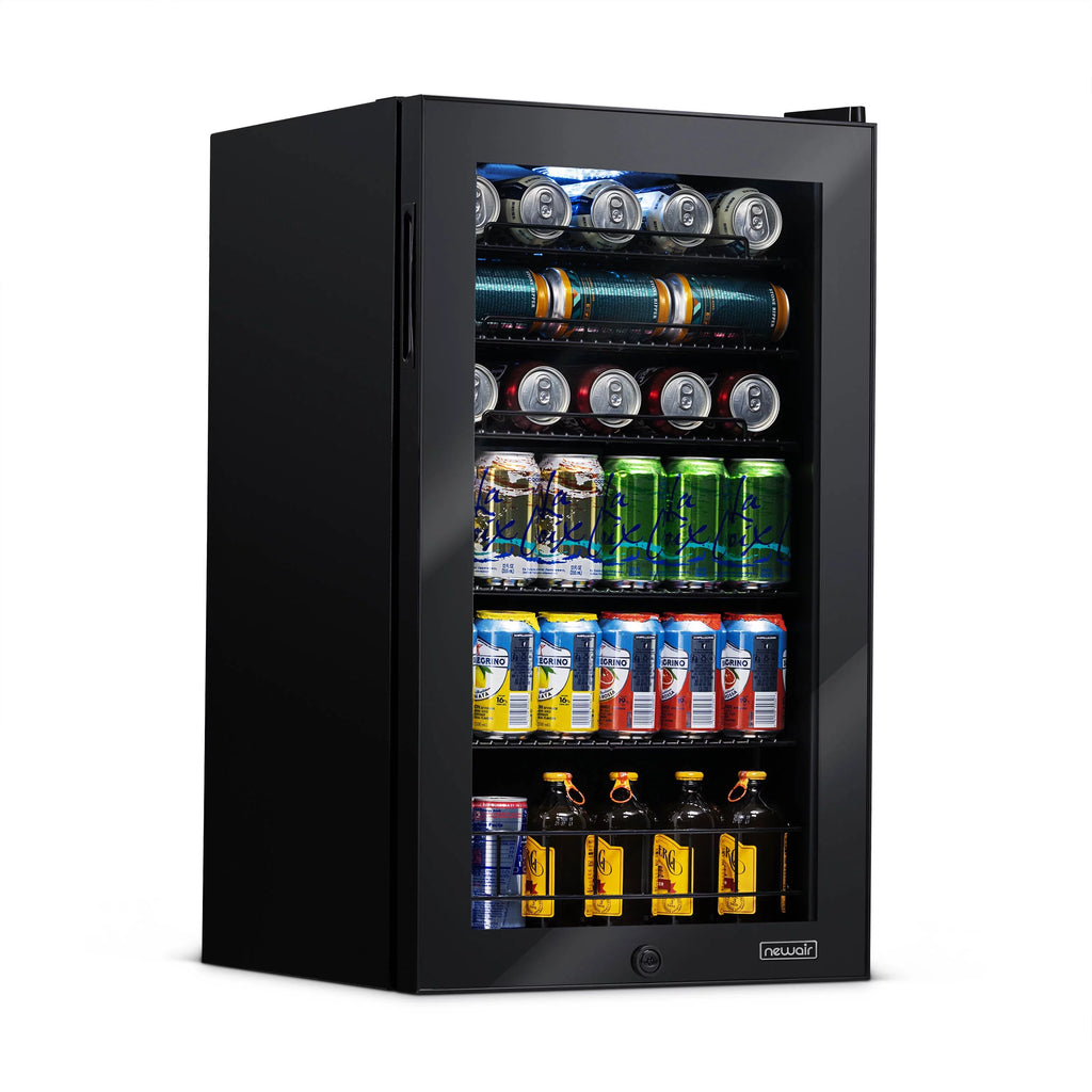 126 Can Black Beverage Refrigerator Cooler W534