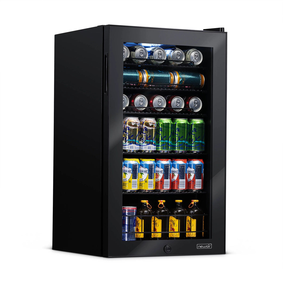 126 Can Black Beverage Refrigerator Cooler W534