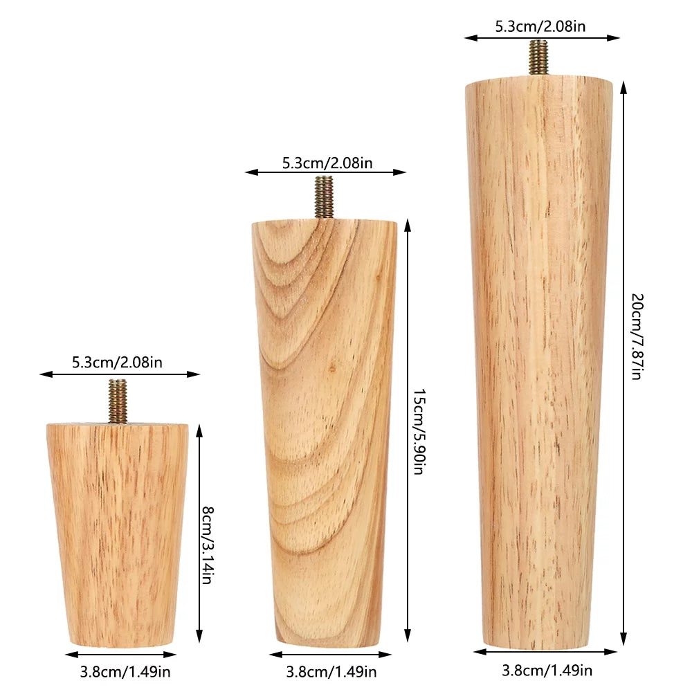 Wood Tapered Furniture Legs Set of 4 L799
