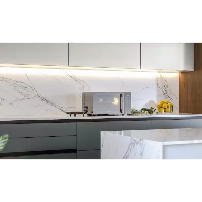 Electric Built-In Microwave in Silver with Mirror Finish B43192