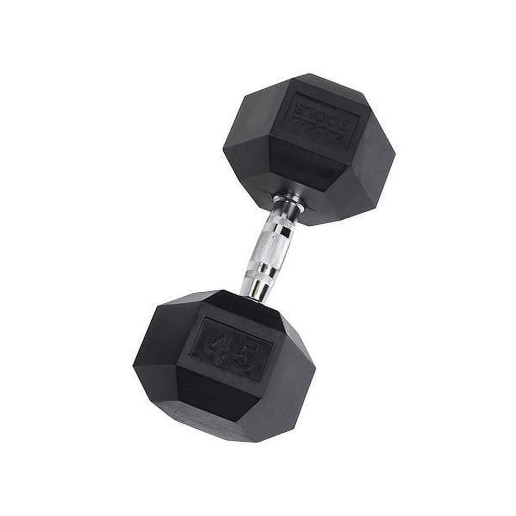 Rubber Coated Hex Dumbbells 55 lb X39113