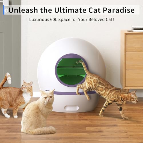 Self Cleaning Automatic Cat Litter Box 60L White O530