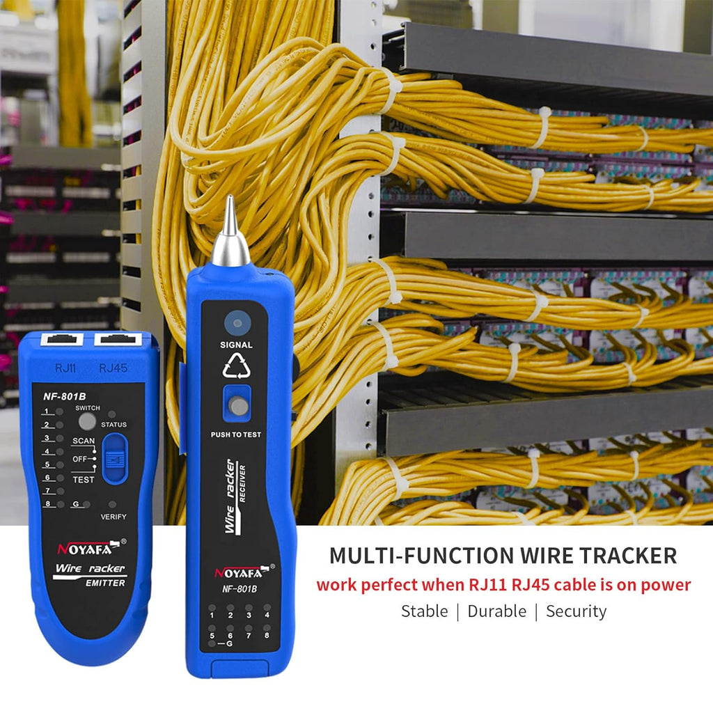 Blue Pack of 2 Network Cable Tester with Earphone and Toolkit J2212