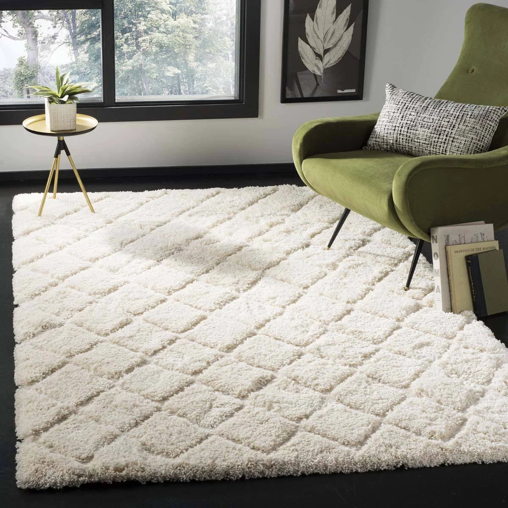 Creme Shag Square Rug G2945