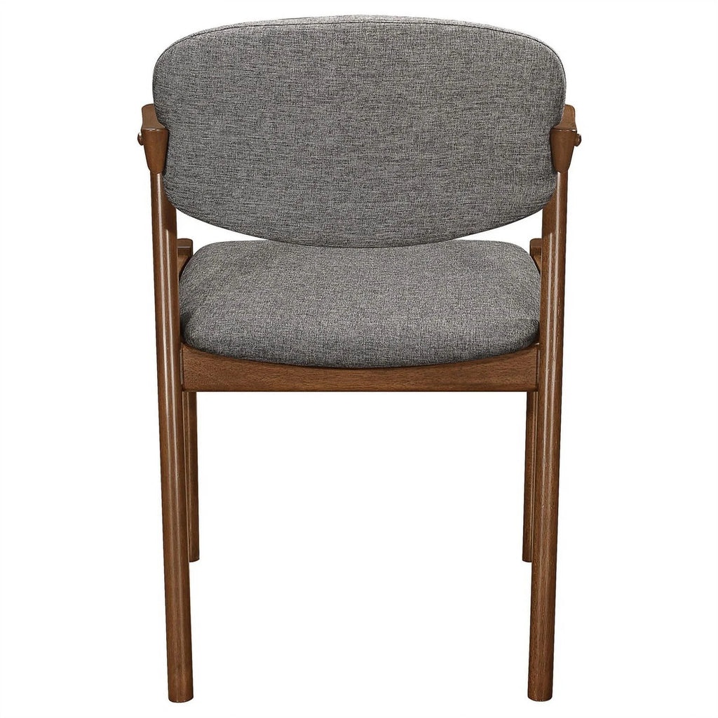 Grey Dark Walnut Dining Side Chairs Set of 2 Q8788