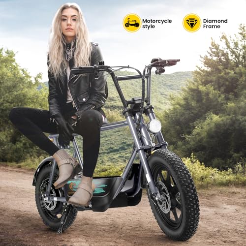 Electric Scooter with Seat, Fat Tire, Storage Basket Z988