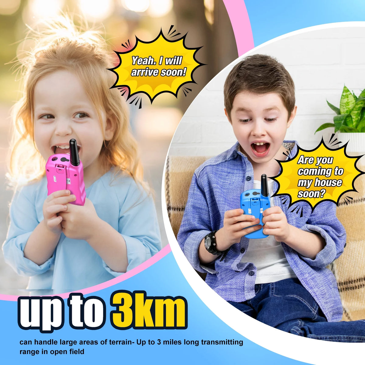 Kids Walkie Talkies 3 Packs 22 Channels Y85460