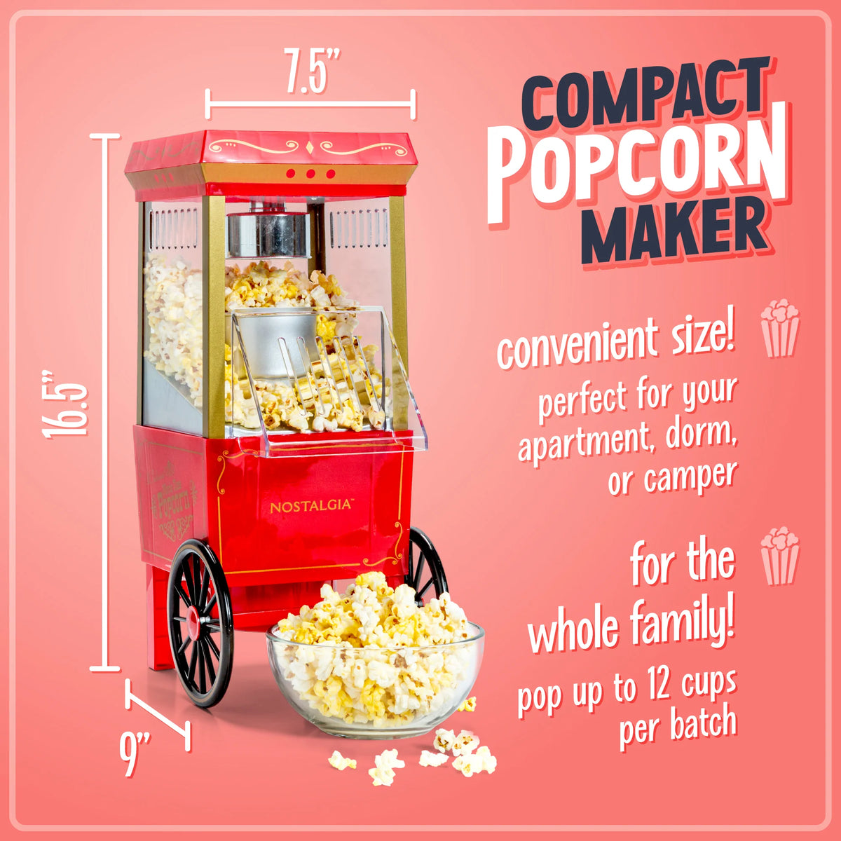 12-Cup Hot Air Popcorn Maker S25985